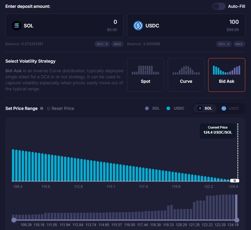Bid-Ask форма для 0/100