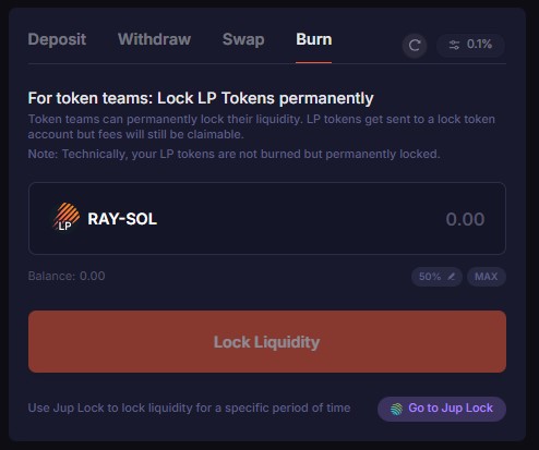 Вкладка Burn для перманентной блокировки